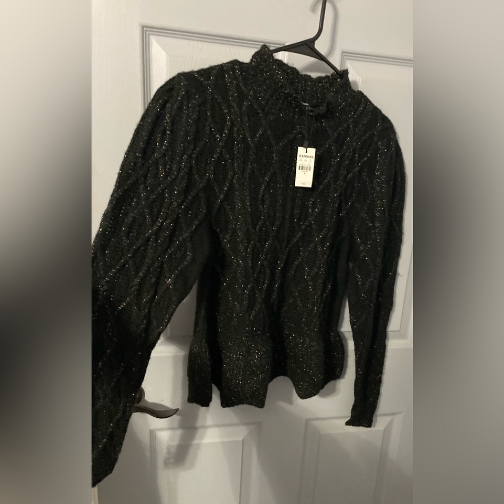 NWT Express shimmer sweater! MED - Picture 2 of 4